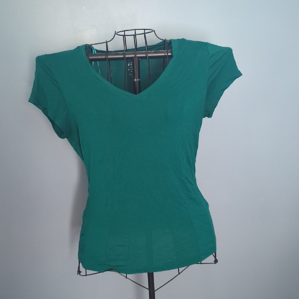 Apt. 9 Teal Short Sleeve V-Neck Top